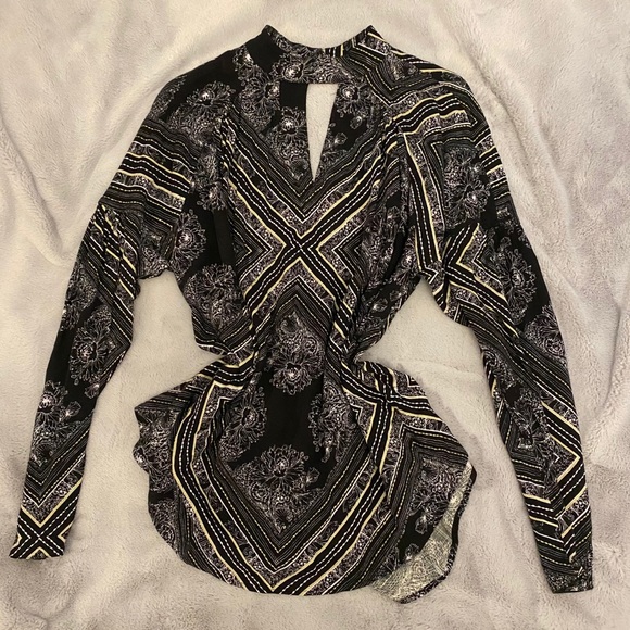 Free People Floral Print Long Sleeve Size XS - Picture 3 of 8